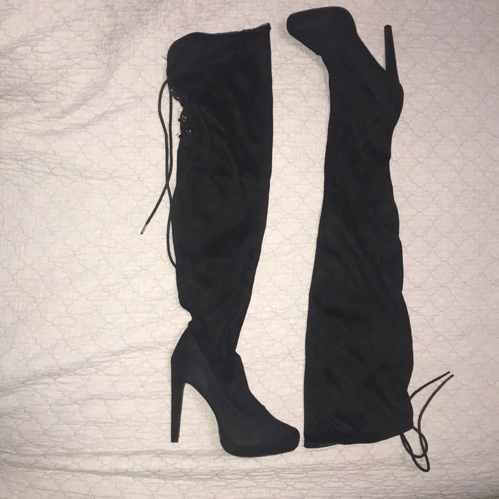 Over the knee high heels